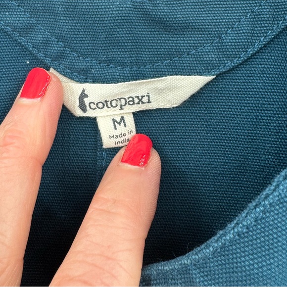 Cotopaxi Mercado Angular Front Pockets Cotton Canvas Camp Dress - Blue - Medium - Picture 7 of 9